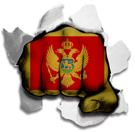 Fist Montenegro Flag Logo iron on paper